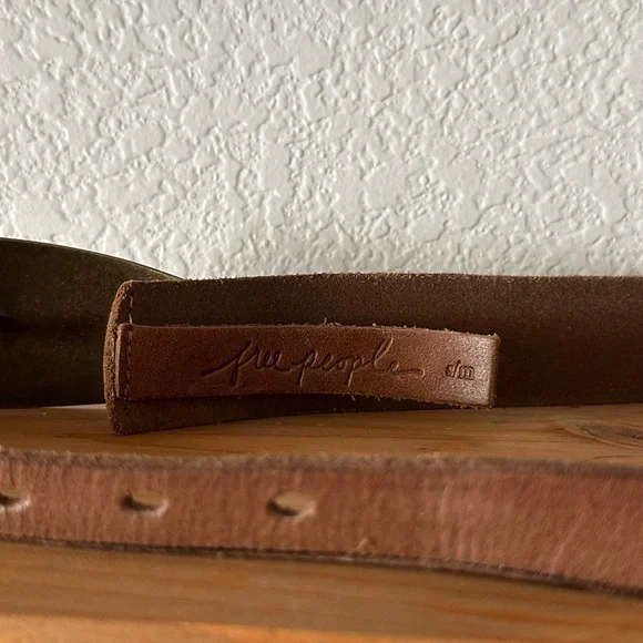 FREE PEOPLE Oyster Bay Belt Brown Size S/M - Picture 4 of 5